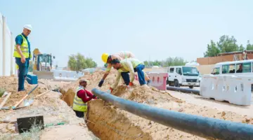 كهرباء الشارقة تعزز شبكات المياه في منطقتي الزبير وحي الدبدبة